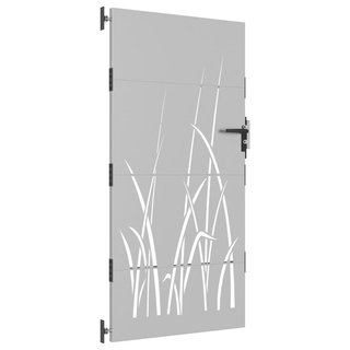 vidaXL Garden Gate 85x175 cm Corten Steel Grass Design - Giant Lobelia