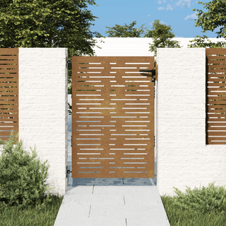 vidaXL Garden Gate 85x150 cm Corten Steel Square Design - Giant Lobelia