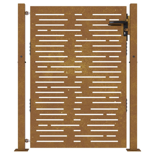 vidaXL Garden Gate 105x130 cm Corten Steel Square Design - Giant Lobelia