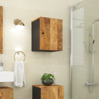 Bathroom Wall Cabinet 38x33x48 cm Solid Wood Mango - Giant Lobelia