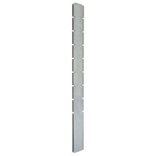 Garden Fence Posts 40 pcs Silver 220 cm Galvanised Steel - Giant Lobelia