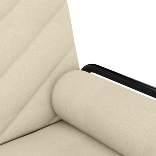 vidaXL Sofa Bed with Armrests Cream Fabric - Giant Lobelia