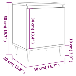 Bedside Cabinet Grey Sonoma 40x30x50 cm Engineered Wood - Giant Lobelia