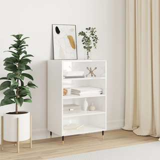 Highboard High Gloss White 57x35x90 cm Engineered Wood - Giant Lobelia