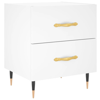 vidaXL Bedside Cabinet White 40x35x47.5 cm Engineered Wood - Giant Lobelia