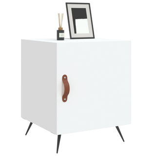 Bedside Cabinet White 40x40x50 cm Engineered Wood - Giant Lobelia