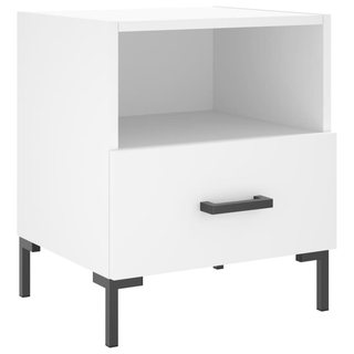 vidaXL Bedside Cabinet White 40x35x47.5 cm Engineered Wood - Giant Lobelia