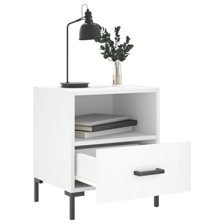 vidaXL Bedside Cabinet White 40x35x47.5 cm Engineered Wood - Giant Lobelia