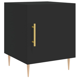 Bedside Cabinet Black 40x40x50 cm Engineered Wood - Giant Lobelia