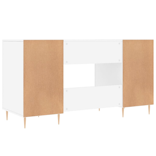 vidaXL Desk White 140x50x75 cm Engineered Wood - Giant Lobelia