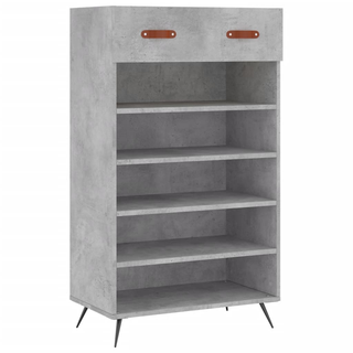 Shoe Cabinet Concrete Grey 60x35x105 cm Engineered Wood - Giant Lobelia