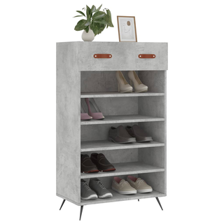 Shoe Cabinet Concrete Grey 60x35x105 cm Engineered Wood - Giant Lobelia