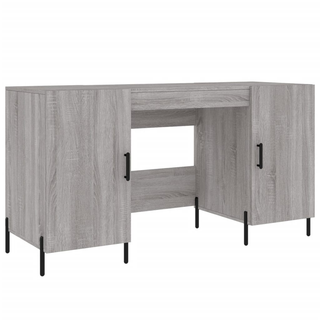 vidaXL Desk Grey Sonoma 140x50x75 cm Engineered Wood - Giant Lobelia