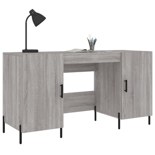 vidaXL Desk Grey Sonoma 140x50x75 cm Engineered Wood - Giant Lobelia