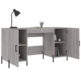 vidaXL Desk Grey Sonoma 140x50x75 cm Engineered Wood - Giant Lobelia