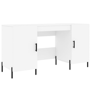 vidaXL Desk White 140x50x75 cm Engineered Wood - Giant Lobelia