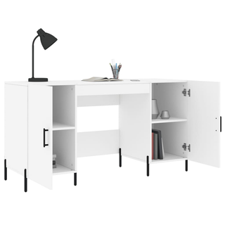 vidaXL Desk White 140x50x75 cm Engineered Wood - Giant Lobelia