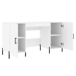 vidaXL Desk White 140x50x75 cm Engineered Wood - Giant Lobelia