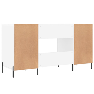Desk White 140x50x75 cm Engineered Wood - Giant Lobelia