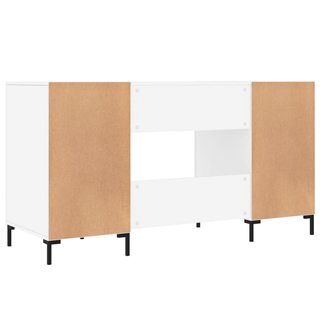 Desk White 140x50x75 cm Engineered Wood - Giant Lobelia