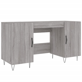 vidaXL Desk Grey Sonoma 140x50x75 cm Engineered Wood - Giant Lobelia