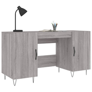 vidaXL Desk Grey Sonoma 140x50x75 cm Engineered Wood - Giant Lobelia