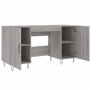 vidaXL Desk Grey Sonoma 140x50x75 cm Engineered Wood - Giant Lobelia