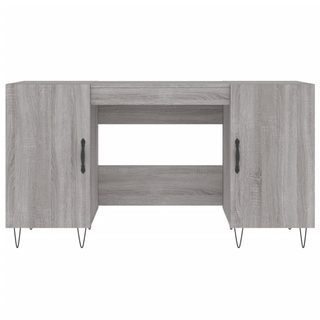 vidaXL Desk Grey Sonoma 140x50x75 cm Engineered Wood - Giant Lobelia