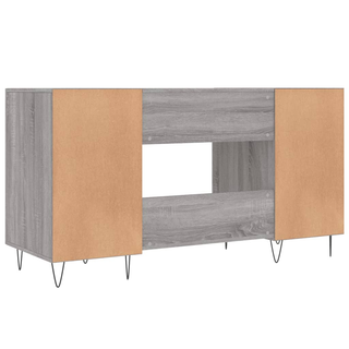 vidaXL Desk Grey Sonoma 140x50x75 cm Engineered Wood - Giant Lobelia