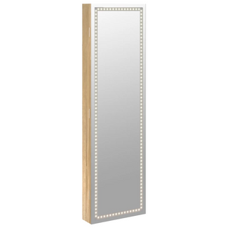 Mirror Jewellery Cabinet with LED Lights Wall Mounted - Giant Lobelia