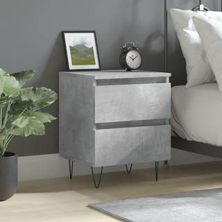 Bedside Cabinet Concrete Grey 40x35x50 cm Engineered Wood - Giant Lobelia