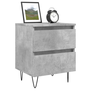 Bedside Cabinet Concrete Grey 40x35x50 cm Engineered Wood - Giant Lobelia