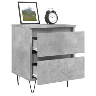 Bedside Cabinet Concrete Grey 40x35x50 cm Engineered Wood - Giant Lobelia