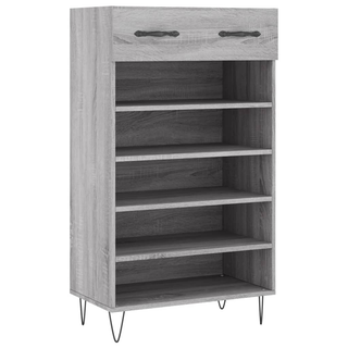 Shoe Cabinet Grey Sonoma 60x35x105 cm Engineered Wood - Giant Lobelia