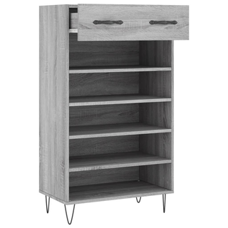 Shoe Cabinet Grey Sonoma 60x35x105 cm Engineered Wood - Giant Lobelia