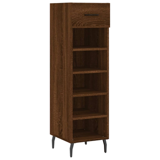 Shoe Cabinet Brown Oak 30x35x105 cm Engineered Wood - Giant Lobelia