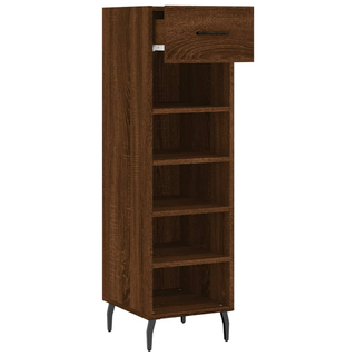 Shoe Cabinet Brown Oak 30x35x105 cm Engineered Wood - Giant Lobelia