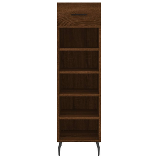 Shoe Cabinet Brown Oak 30x35x105 cm Engineered Wood - Giant Lobelia