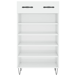 Shoe Cabinet High Gloss White 60x35x105 cm Engineered Wood - Giant Lobelia