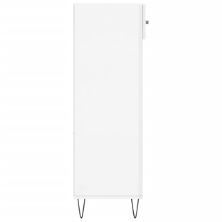 Shoe Cabinet High Gloss White 60x35x105 cm Engineered Wood - Giant Lobelia