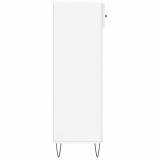 vidaXL Shoe Cabinet High Gloss White 60x35x105 cm Engineered Wood - GIANT LOBELIA