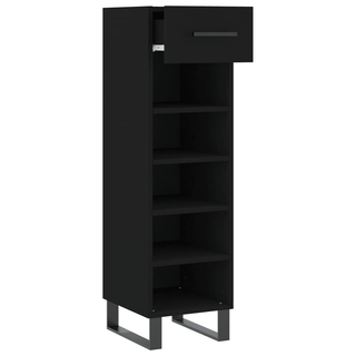 Shoe Cabinet Black 30x35x105 cm Engineered Wood - Giant Lobelia