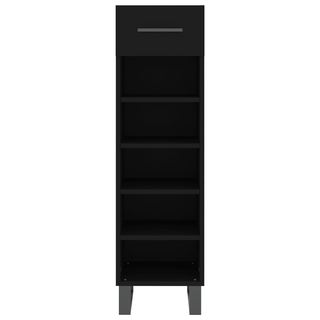 Shoe Cabinet Black 30x35x105 cm Engineered Wood - Giant Lobelia