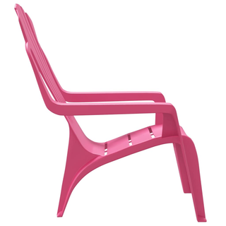 Garden Chairs for Children - Pink, Durable Material, Comfortable Seating, Wooden Texture Look - Giant Lobelia