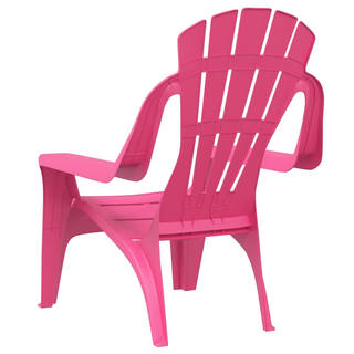 Garden Chairs for Children - Pink, Durable Material, Comfortable Seating, Wooden Texture Look - Giant Lobelia