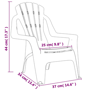 Garden Chairs for Children - Pink, Durable Material, Comfortable Seating, Wooden Texture Look - Giant Lobelia