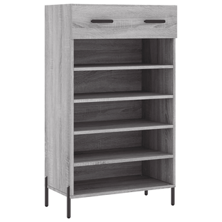 vidaXL Shoe Cabinet Grey Sonoma 60x35x105 cm Engineered Wood - GIANT LOBELIA