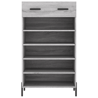 vidaXL Shoe Cabinet Grey Sonoma 60x35x105 cm Engineered Wood - GIANT LOBELIA