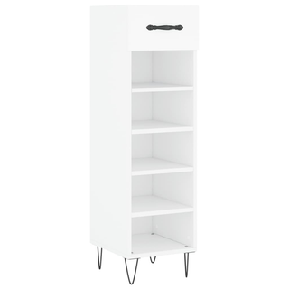 Shoe Cabinet White 30x35x105 cm Engineered Wood - Giant Lobelia