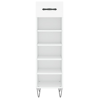 Shoe Cabinet White 30x35x105 cm Engineered Wood - Giant Lobelia